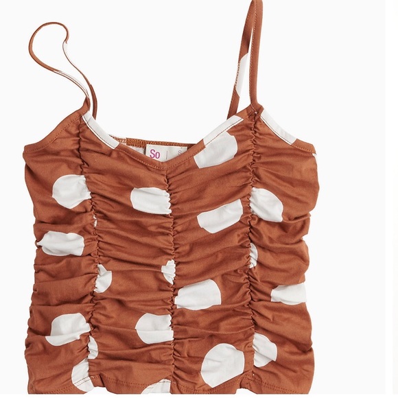 Polka dot brown and white Top and Skirt Set - Picture 12 of 12